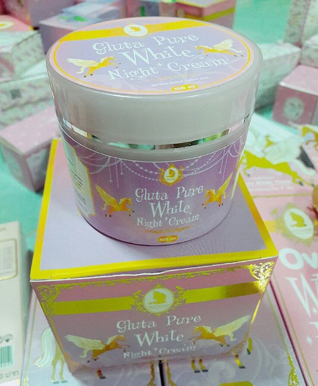 กลูต้าเพียว ทรีทเม้นผิวขาว (GLUTA PURE White Night Cream) ขนาด 100 g.