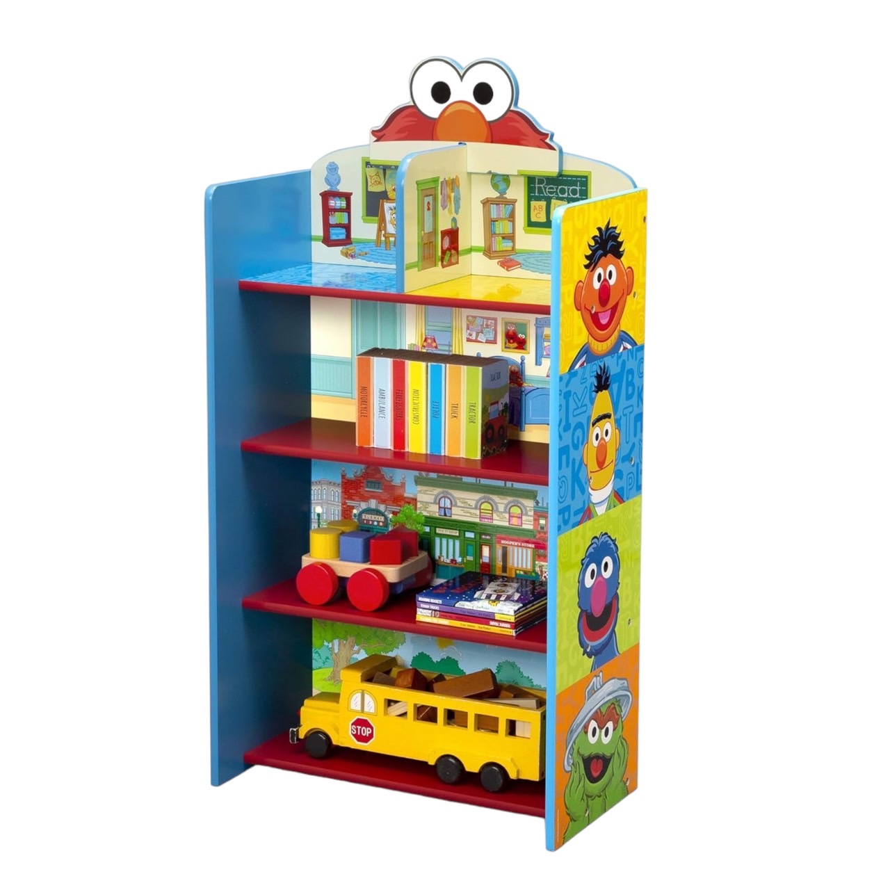 ชั้นวาง ลายเอลโม่Delta Children Wooden Playhouse 4-Shelf Bookcase for Kids, Sesame Street , ราคา 2,990 บาท