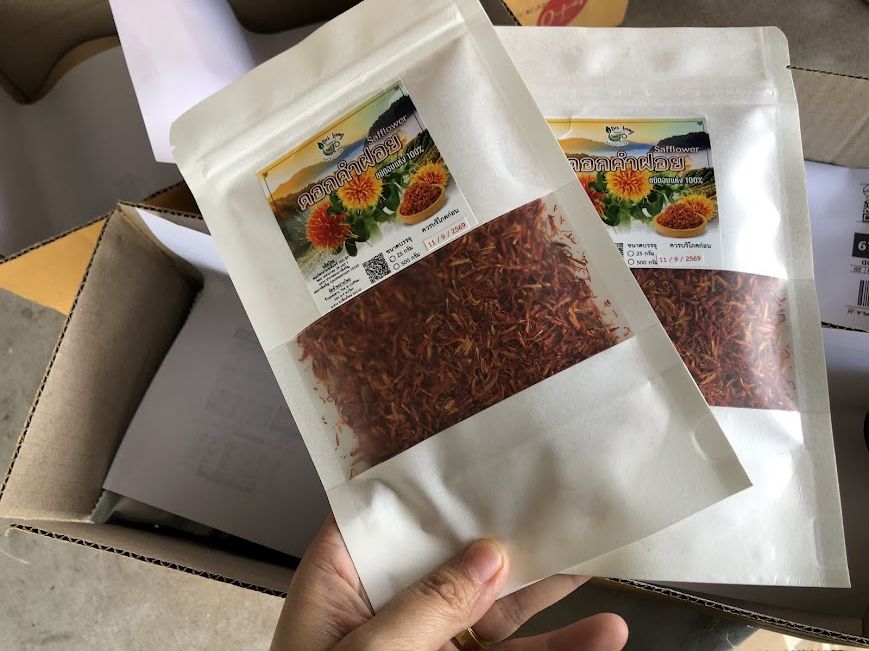🌺 ดอกคำฝอยออร์แกนิค ดอกคำฝอยแห้ง 80 กรัม เกรดพรีเมียม 100% | Premium Organic Safflower Tea 🌺 • ดอกคำฝอยแท้ สีสด กลิ่นหอม คัดพิเศษ • บำรุงโลหิต บรรเทาปวดประจำเดือน บำรุงหัวใจ