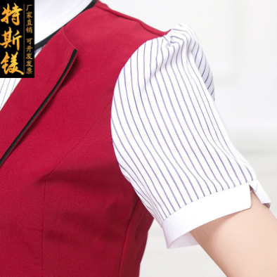 ชุดพนักงานไนท์คลับเสื้อกั๊กในตัวร้านอาหาร KTV ,Night wear,Tooling Bar Waiter,ชุดพนักงานบาร์,ชุดพนักงานโรงหนัง,ชุดพนักงานโรงละคร คาซิโน สำเนา ม่วง แดง L-3XL K6707003 เสื้อเย็บติดเสื้อกั๊ก