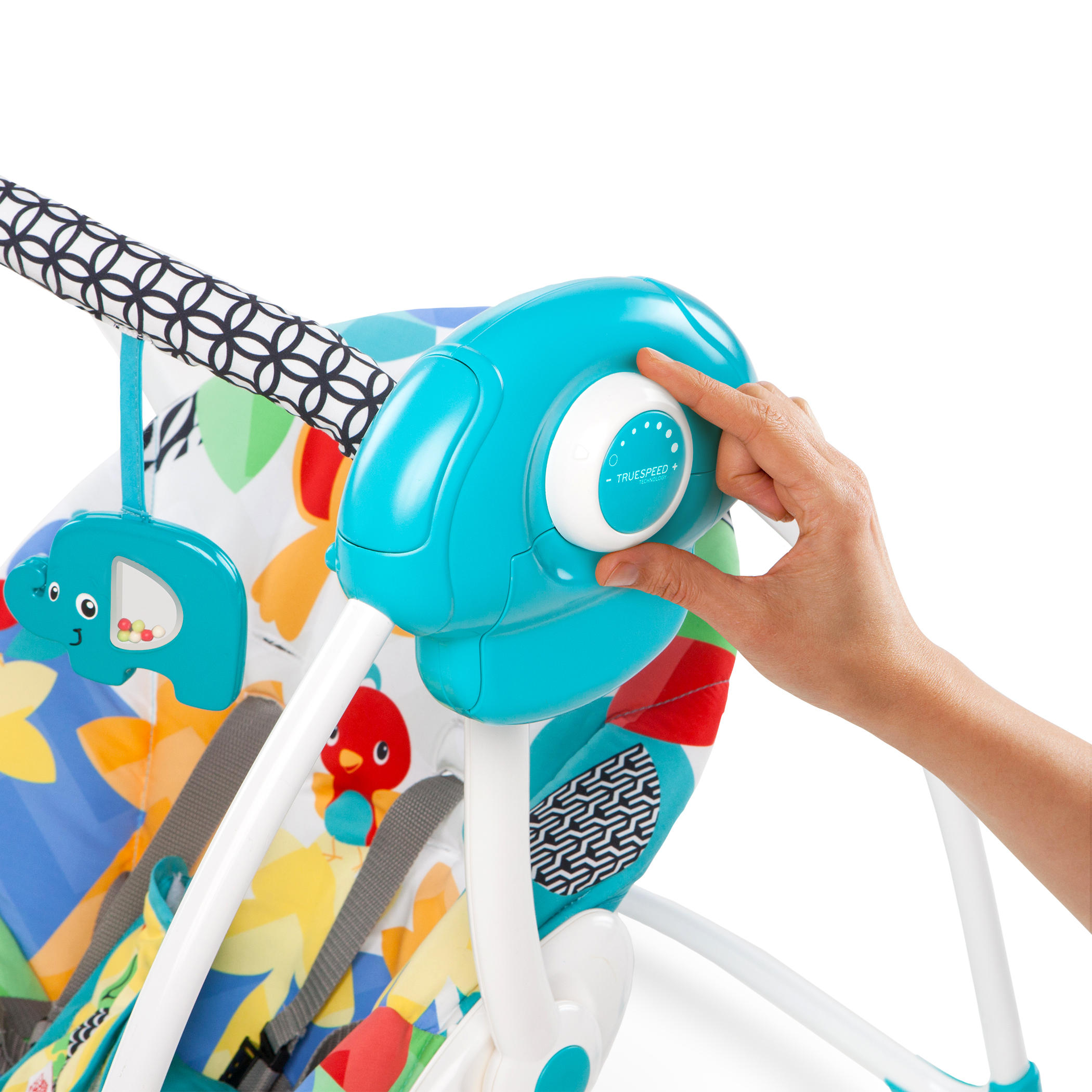 Bright Starts Portable Swing Safari Smiles เปลไกวเด็ก ไฟฟ้า อัตโนมัติ รุ่นใหม่ล่าสุด