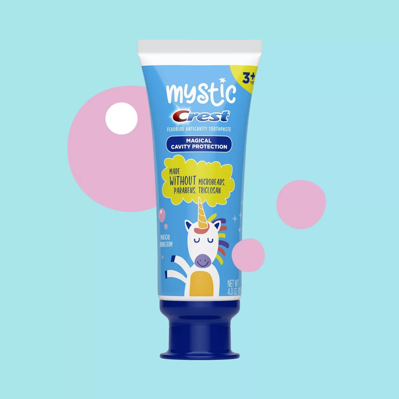 ยาสีฟัน เด็ก MYSTIC Kid's Toothpaste with Fluoride Magical Bubblegum Flavour - 4.0oz by Crest