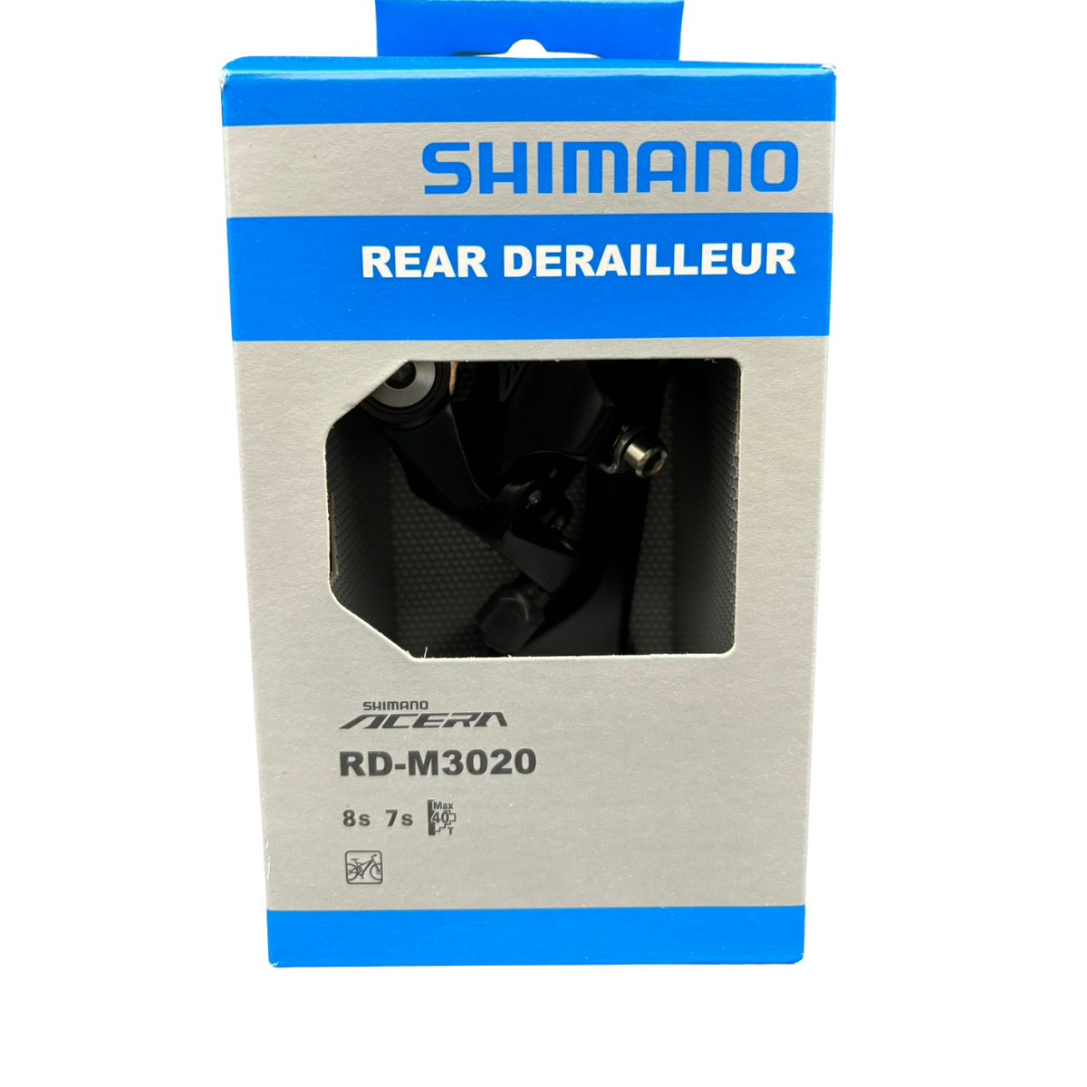 SHIMANO ตีนผี ACERA รุ่น RD-M3020SGS 8Speed รองรับเฟืองใหญ่สุดถึง 40 ฟัน