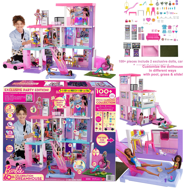 บ้านตุ๊กตาบาร์บี้ ฉลองครบรอบ 60 ปี Barbie 60th Celebration DreamHouse Playset (3.75 ft) 3 Year Olds+ ราคา 12,900 บาท
