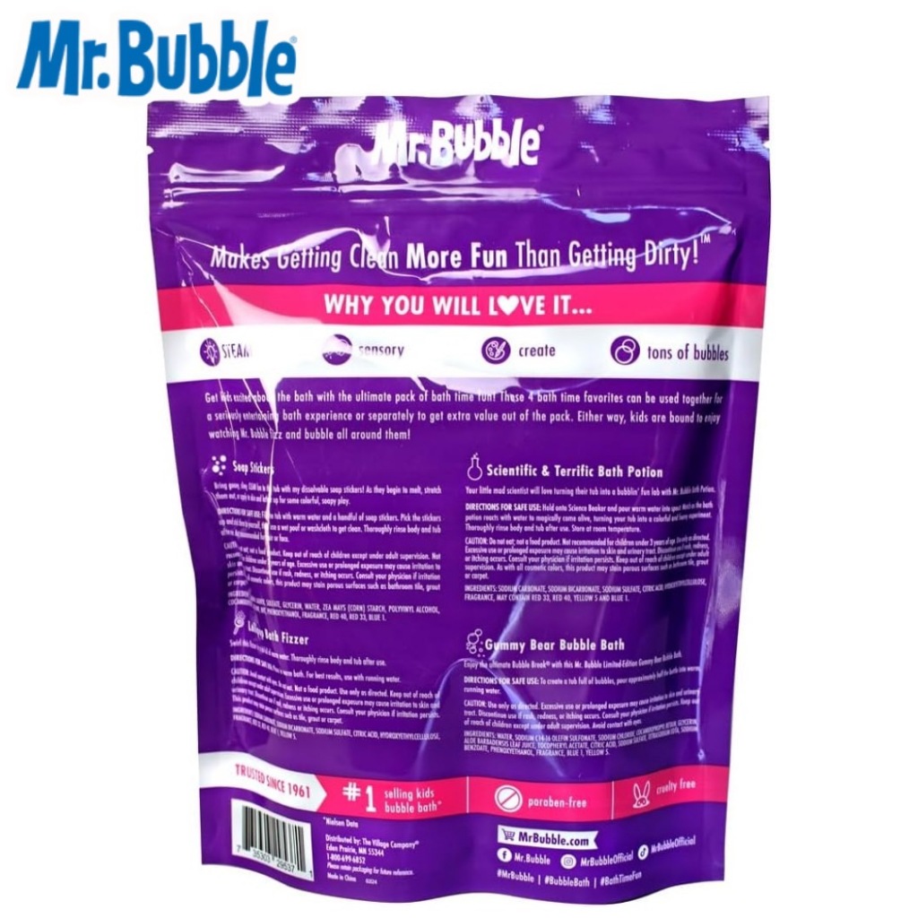 นำเข้า 🇺🇸 🫧✨ Mr. Bubble Ultimate Pack of Bath Time Fun 4 Favorites -ความสนุกในการอาบน้ำเซ็ตสุดคุ้มที่ต้องมีติดบ้าน💦 ราคา 490 บาท/เซท ยังไม่รวมค่าส่งนะคะ