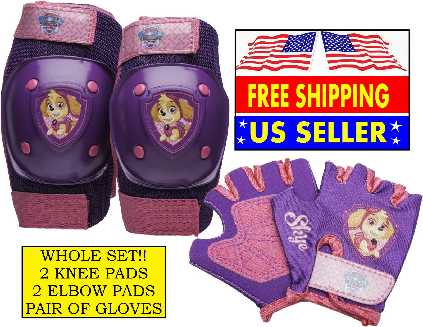 Paw Patrol Skye Protective Pad Set, Purple/Pink ชุดเซ็ทป้องกัน Paw Patrol ละ 1790.- บาท