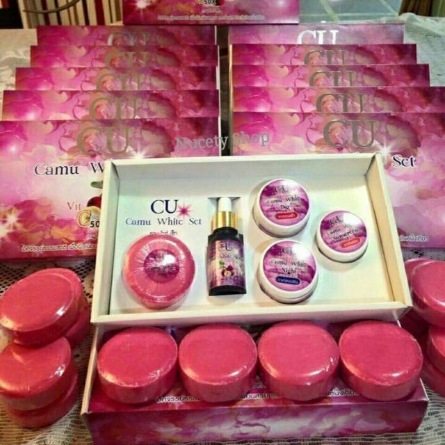 ซี ยู คามู ไวท์ เซ็ทผิวเนียน กระจ่างใส(CU Camu White Set Vit C เข้มข้น 50x)