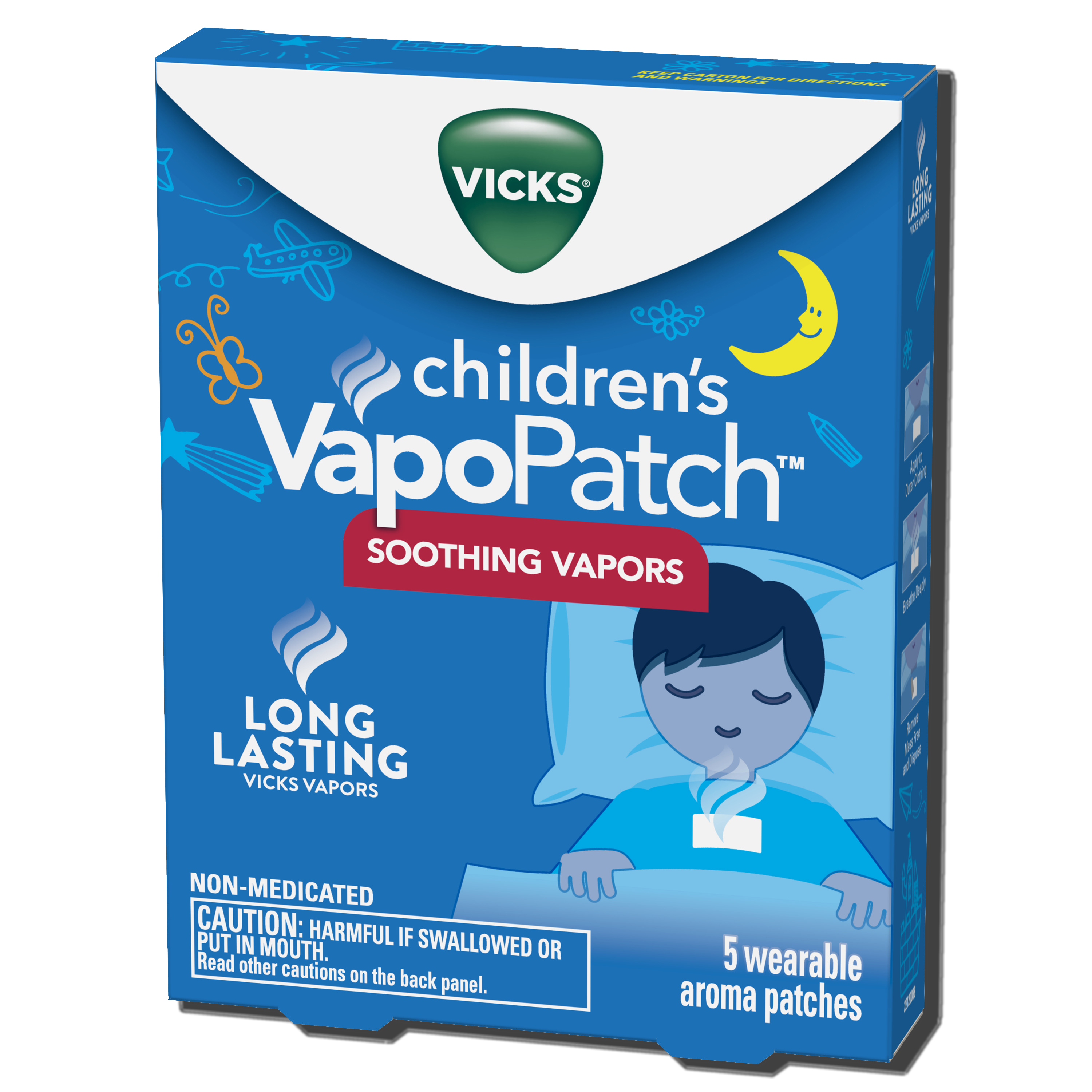 แผ่นแปะวิคส์ Vicks Children's VapoPatch Long Lasting Soothing Vicks Vapors