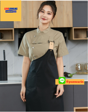 เสื้อเชฟ,เสื้อกุ๊ก,เสื้อเชฟโรงแรม,เสื้อเชฟชาย,เสื้อเชฟหญิง,ชุดเชฟโรงแรม สีภาพ M-4XL SKU-04227 เสื้อ