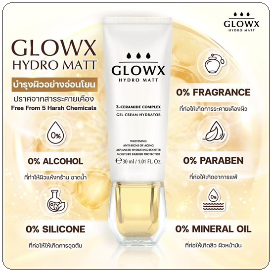 GLOWX HYDRO MATT By Dr.JILL เจลครีมเนื้อแมทท์