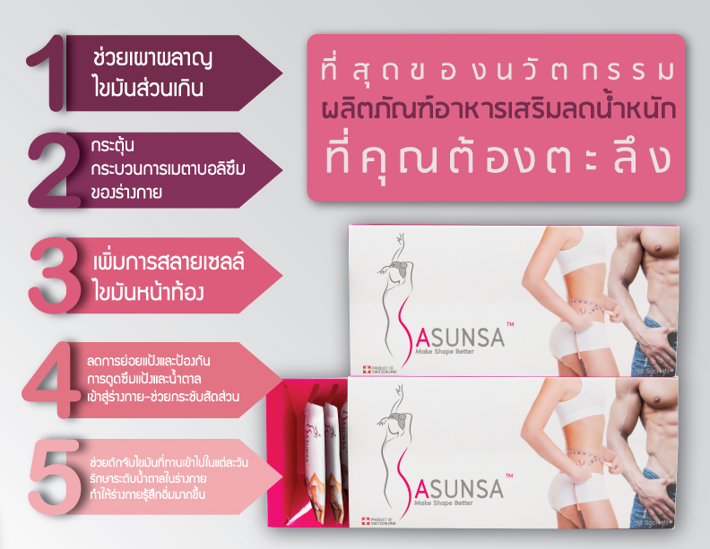 SASUNSA ซาซันซ่า ลดน้ำหนัก เซ็ตเดียวเอาอยู่