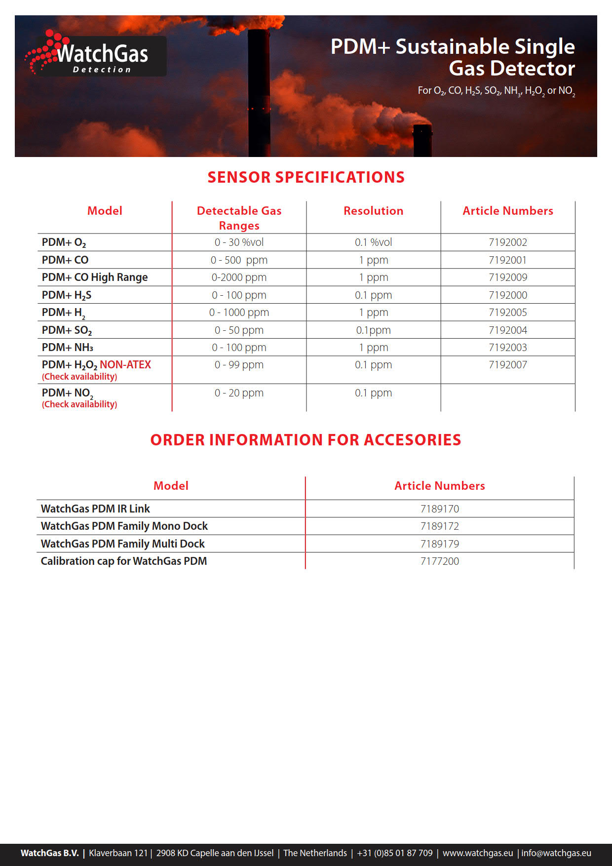 WatchGas รุ่นPDM+(O2)เครื่องวัดตรวจจับก๊าซออกซิเจนขนาดพกพาWatchGas PDM+Sustainable(O2)Single-Gas Detector