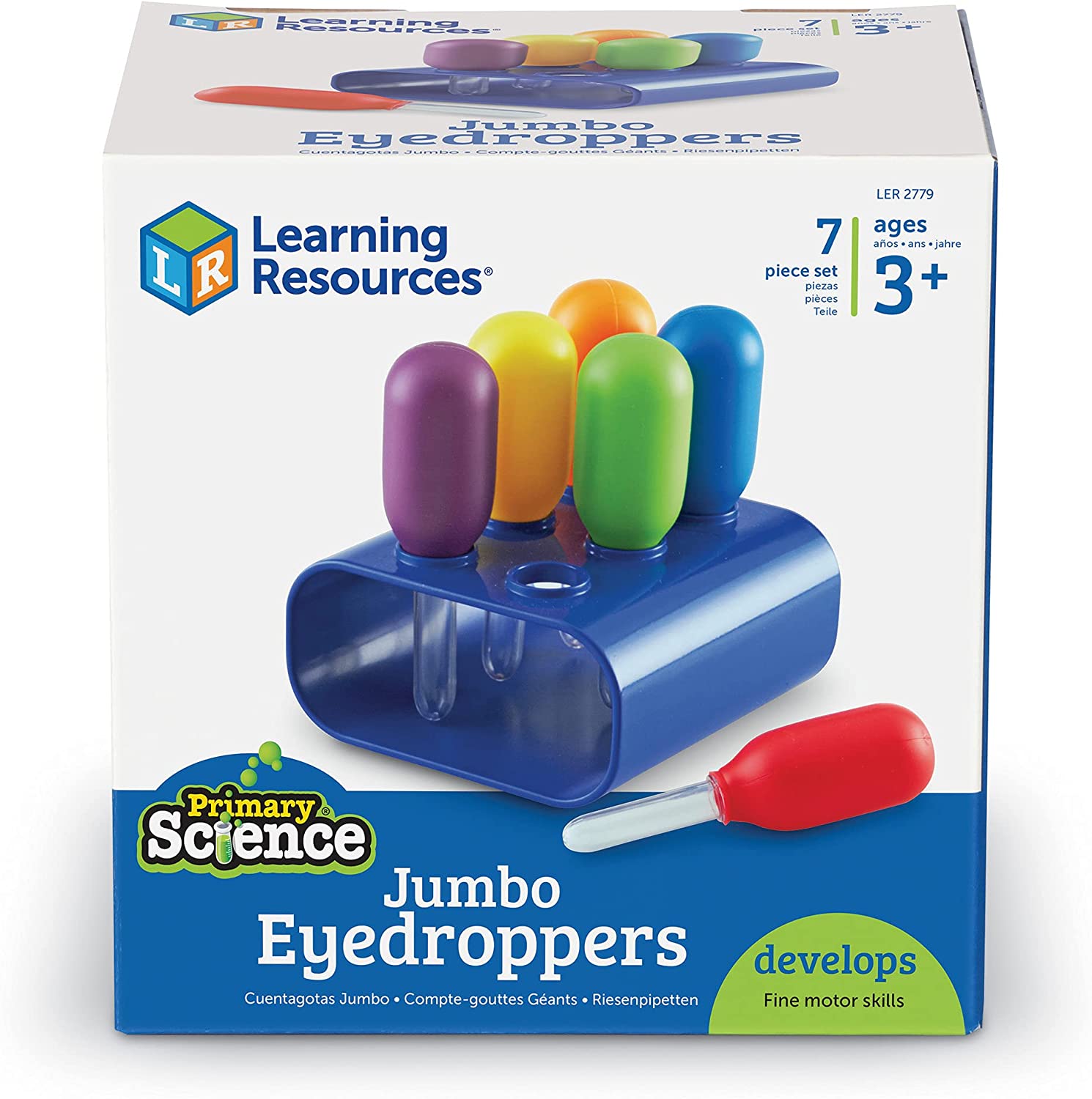 หลอดหยด ขนาดใหญ่ วิทยาศาสตร์ Learning Resources : Jumbo Eyedroppers Set of 6 In a Stand ราคา 800 - บาท