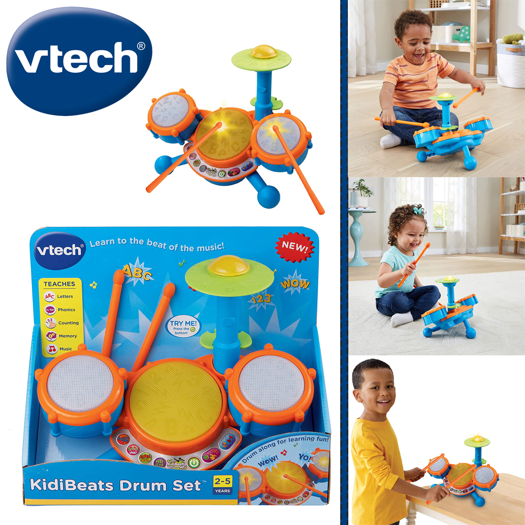 เครื่องดนตรี VTech KidiBeats Kids Drum Set, Orange ราคา 1,990 - บาท