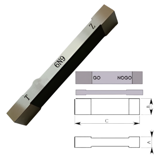 D.8(+0.015/-0ไมครอน)เกจวัดร่องลิ่มโตขนาด8～8.015มิลลิเมตร,Gap Gauges,Slot Gauges,Mat.Steel,Go=8.000mm(±0.001mm),NoGo=8.015mm(±0.001mm)