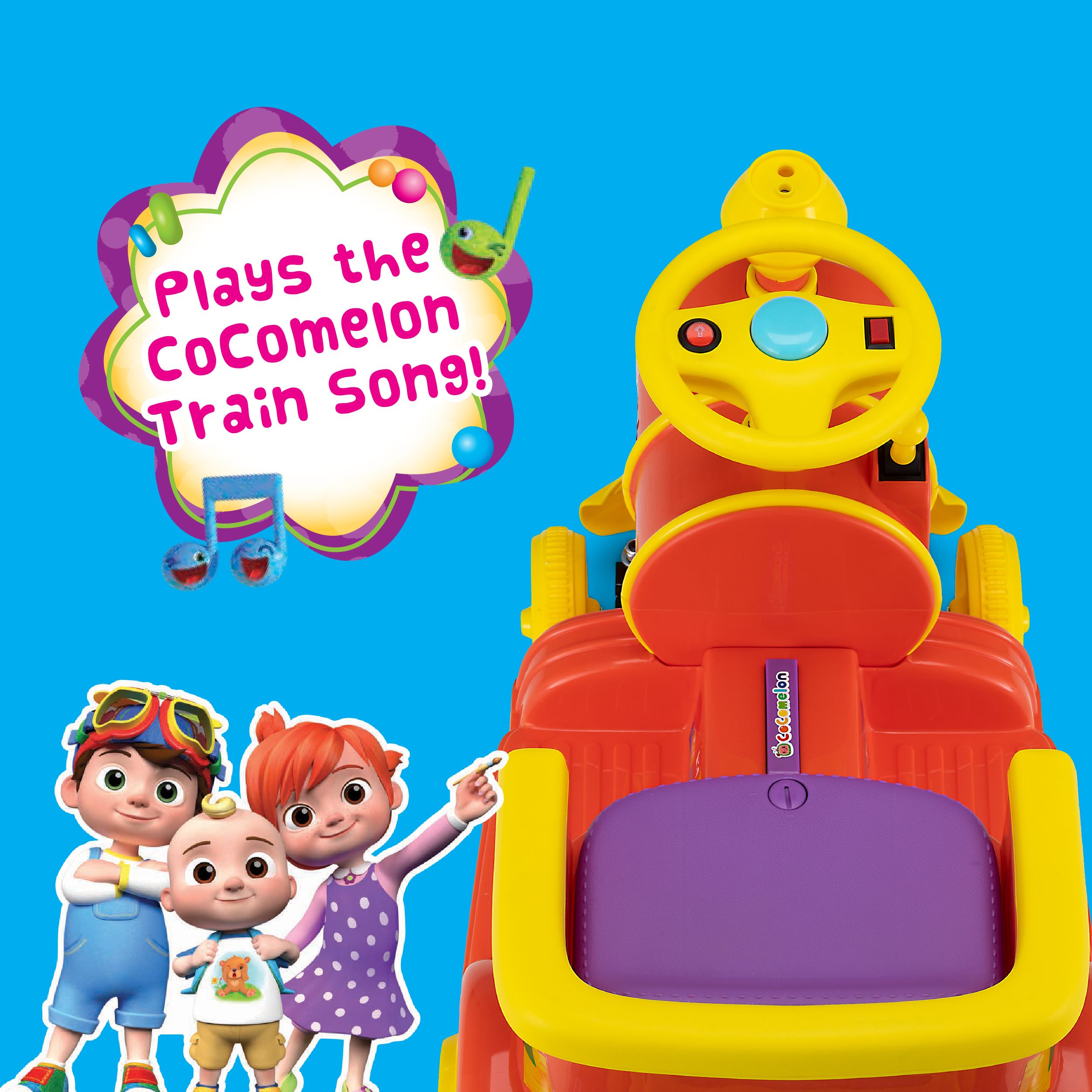 Cocomelon Choo Choo Train Ride-on Toy รถไฟของเล่น ราคา 9,900 บาท