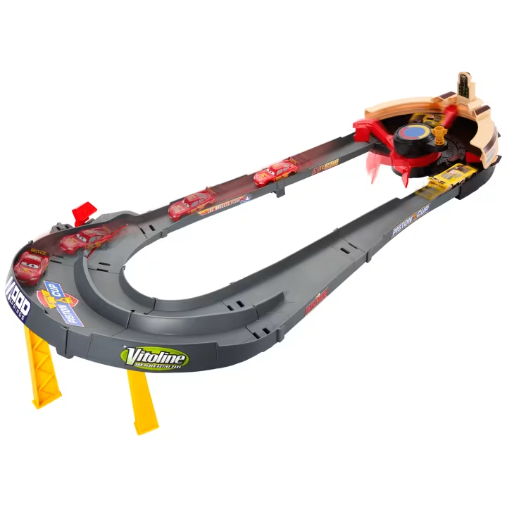 นำเข้า 🇺🇸 ซิ่งเต็มสปีดDisney and Pixar Cars NASCAR Lane Change Race Playset พร้อมรถ Lightning McQueen 🏎️✨ ราคา 2,390 บาท