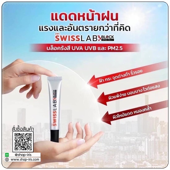 กันแดด SWISS LAB BLOCK SPF50+ PA++++