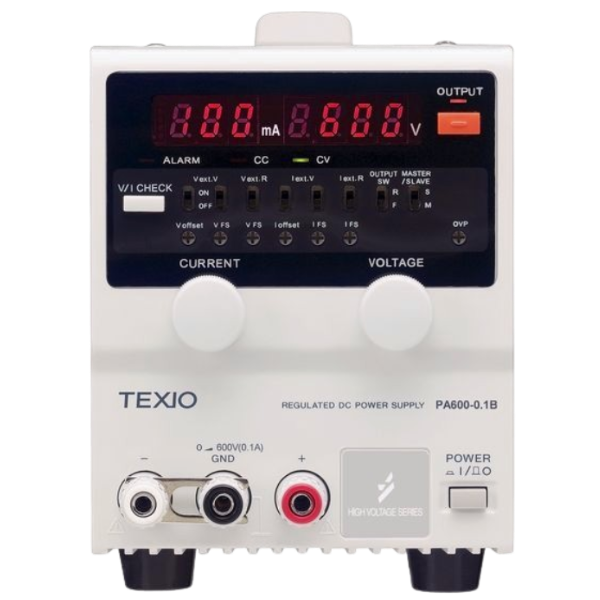 Texio รุ่น PA10-5BVT เครื่องจ่ายไฟเพาเวอร์ซัพพลาย,Digital Display,High-Accuracy Regulated DC Power Supply(OutPut:0V～10V/0A～5A),with handle
