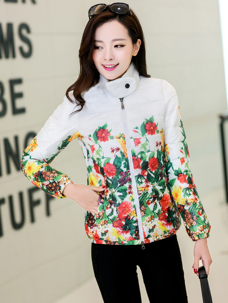CW5909007 เสื้อโค้ทผู้หญิงหวานพิมพ์ลายดอกไม้หวานเกาหลี(พรีออเดอร์) รอ 3 อาทิตย์หลังโอนเงิน CW5909007 ตัว