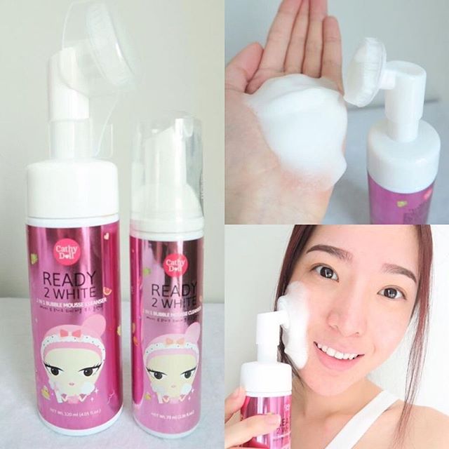 เคที่ ดอลล์ เรดดี้ ทู ไวท์ ทูอินวัน บับเบิ้ล มูส เคลนเซอร์ (Cathy Doll Ready 2 White 2in1 Bubble Mousse Cleanser)