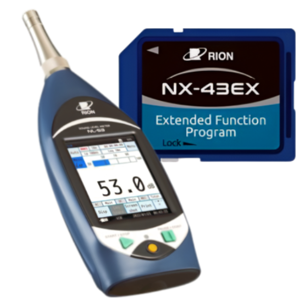 Rion รุ่น NL-43EX เครื่องวิเคราะห์เสียงมาตรฐานรองรับฟังก์ชันการติดตั้งโปรแกรมเสริม,Sound level meter, NX-43EX pre-installed,Class-2