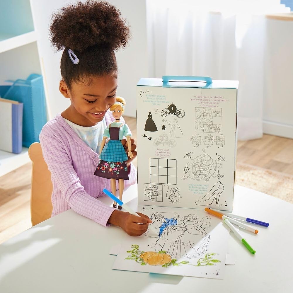 นำเข้า 🇺🇸 เซ็ทตุ๊กตาซินเดอเรลล่าเและกิจกรรมระบายสีCinderella Disney Story Doll - Cinderella 11'' ราคา 1,590 บาท