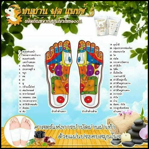 หนุมานฟุตแพทซ์ แผ่นแปะเท้าสมุนไพร