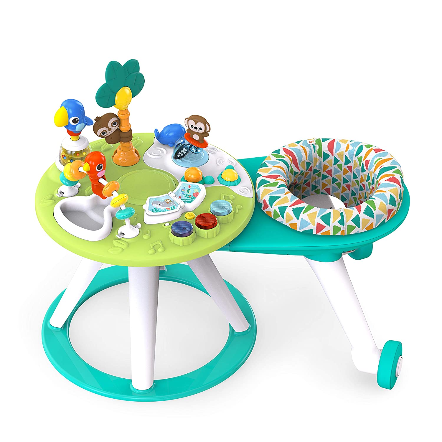 Bright Starts Around We Go 2-in-1 Walk-Around Baby Activity Center & Table, Tropic Cool, อายุ 6 เดือนขึ้นไป ราคา 4,690 - บาท