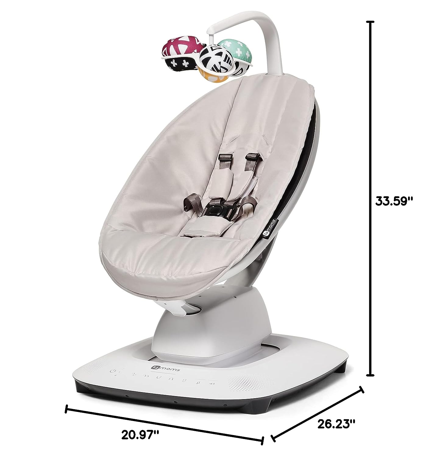 นำเข้า🇺🇸 เปลกล่อมยอดฮิตท๊อปรีวิว รุ่นใหม่ล่าสุด ปี 2023👑4moms MamaRoo Multi-Motion Baby Swing, Bluetooth Enabled with 5 Unique Motions, Grey - สีเทา ราคา 16,900 บาท