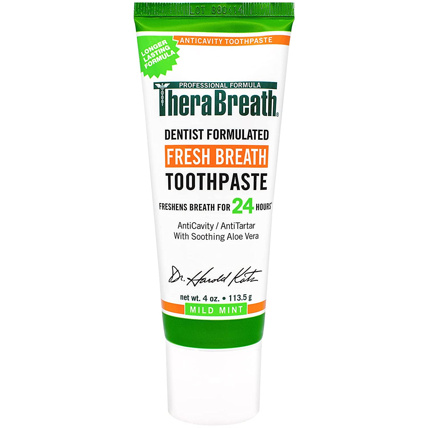 ยาสีฟัน TheraBreath Fresh Breath Dentist Formulated 24-Hour Toothpaste, Mild Mint, 4 Ounce ราคา 550.- บาท