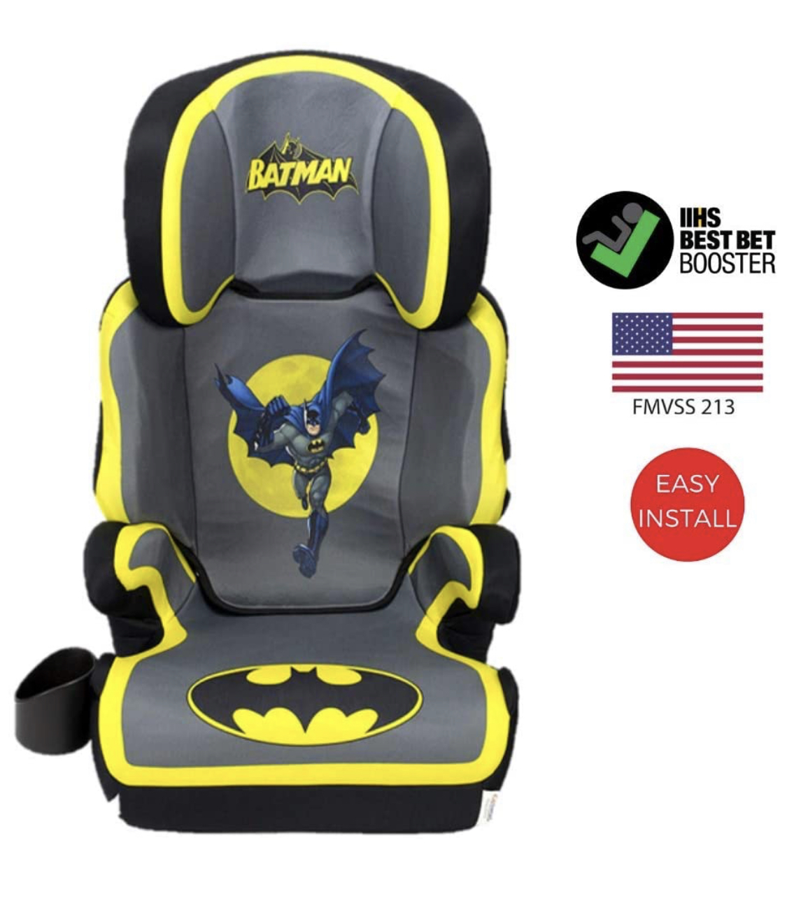 พร้อมส่ง! บูสเตอร์ซีท คาร์ซีทสำหรับเด็กโต แบบแยกส่วนได้ KidsEmbrace DC Comics Batman High Back Booster Car Seat เพิ่มความปลอดภัยให้ทุกการเดินทางของลูกรัก นำเข้าจาก USA ของแท้ 100% ราคา 7,490 บาท