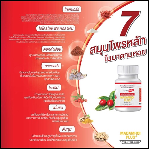 มาดามหอย พลัส MADAM HOI PLUS+ สมุนไพรสำหรับผู้หญิง (แพ็คเกตใหม่)