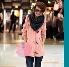 CW5707001 เสื้อโค้ทกันหนาว มีฮูด แขนยาวสีเหลืองชมพูหวาน Sale ล้างสต็อกตัวสุดท้าย ชมพู L CW5707001-1 ตัว