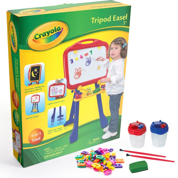 Crayola 4-in-1 Tripod Easel with Dry-Erase Board and Chalkboard, Great for Home and Travel ราคา 1,790 - บาท
