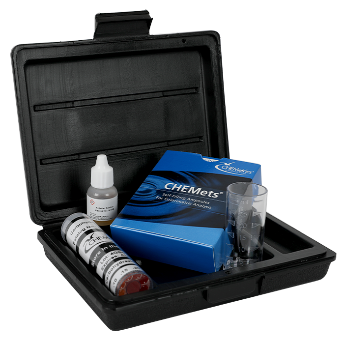 Chemetrics รหัส K-1805 ชุดทดสอบคุณภาพน้ำค่าคาร์โบไฮดราไซด์,Carbohydrazide CHEMets visual kit,measuring range: 0～0.5 ppm