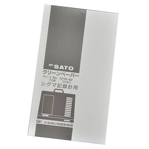 sk SATO รหัส SK-7210-62 กระดาษบันทึกข้อมูลสำหรับเครื่องบันทึกความชื้นและอุณหภูมิรุ่น7days,Chart Recording Paper(7Days)for NSII-Q