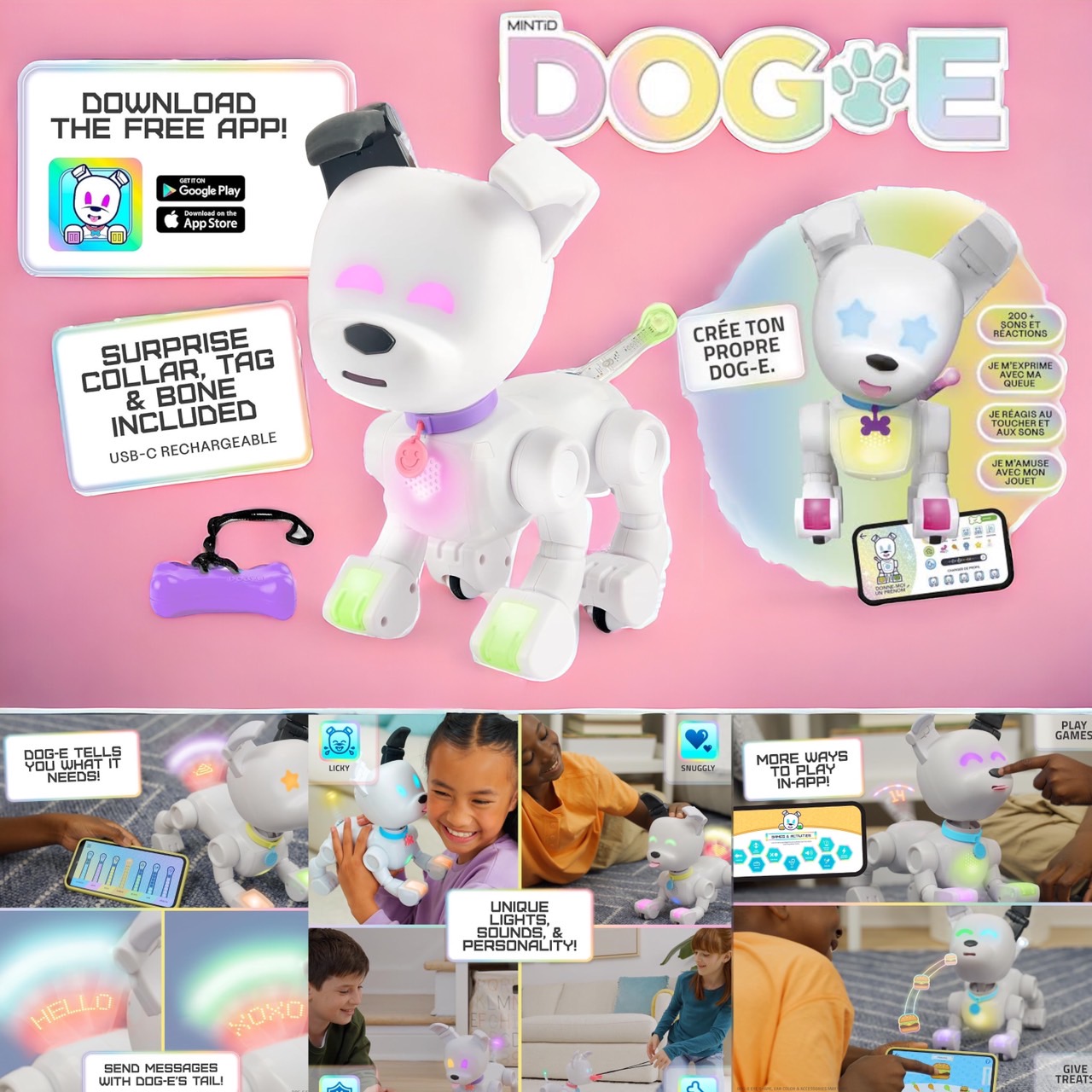 นำเข้า🇺🇸 หุ่นยนต์ลูกหมาDog-E Interactive Robot Dog with Colorful LED Lights , เสียงและปฏิกิริยามากกว่า 200แบบ