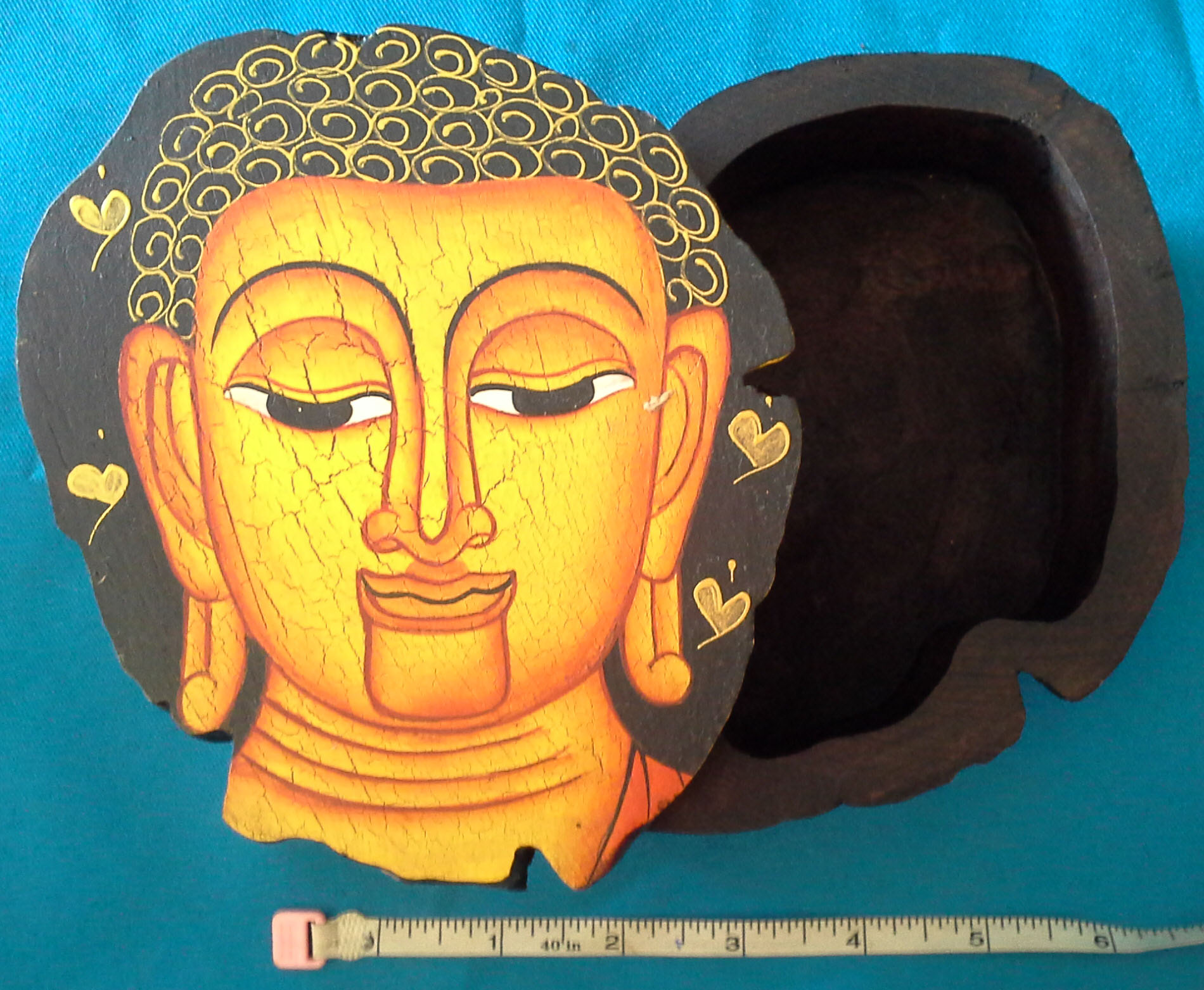 งานเพ้นท์ไม้สักใส่ของจุกจิก