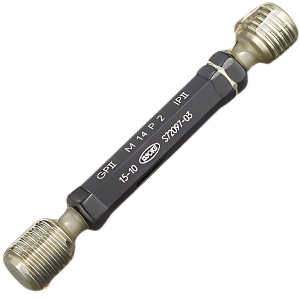 Issoku รหัสสินค้า M14P2.0-GPWP2 เกจวัดเกลียวในสำหรับกระบวนการผลิตมาตรฐานญี่ปุ่น,Thread plug gauge,taperlock type,M14.0x2.0-GPWP2,(JIS Class-2 for Machining,metric type),Go-No/Go set