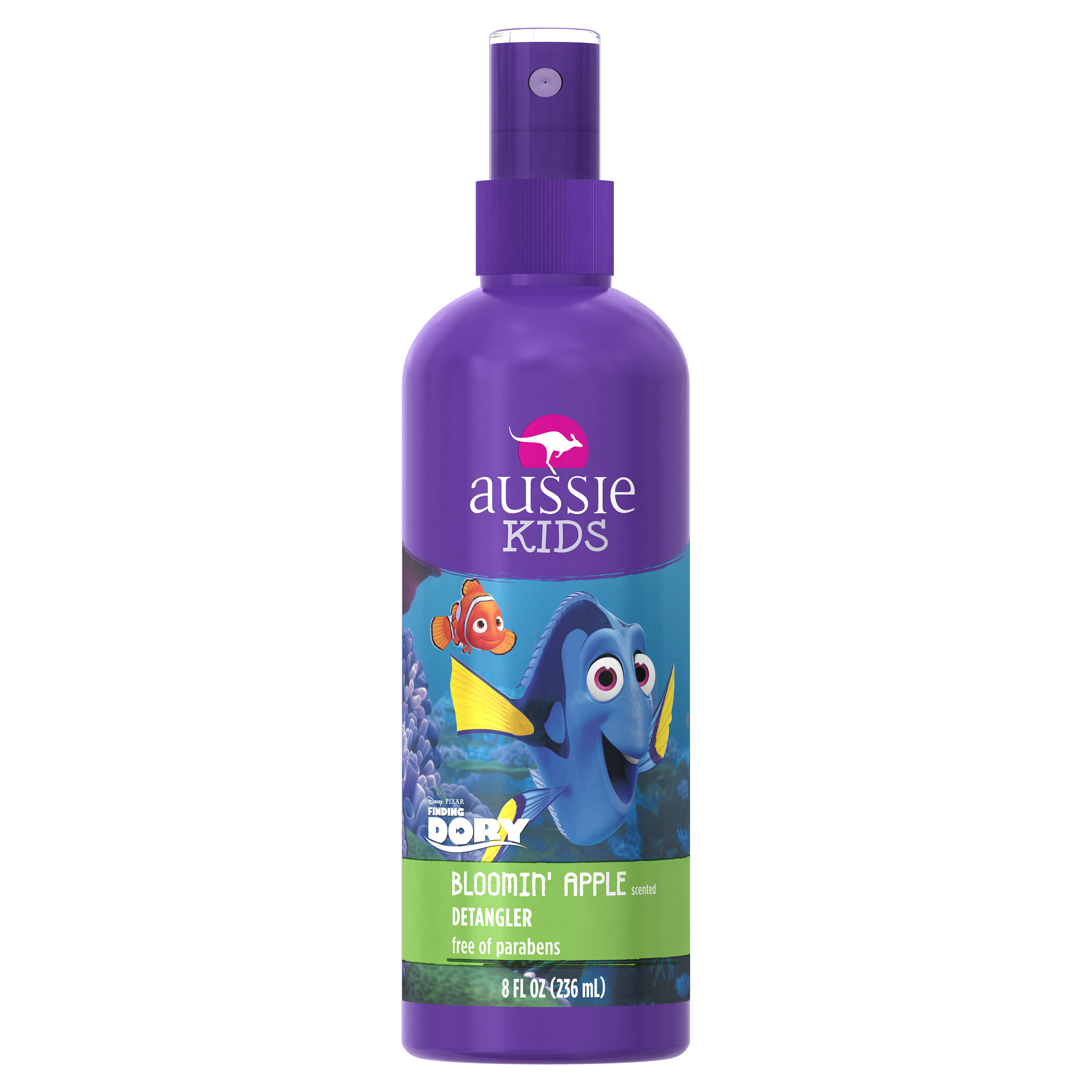 สเปรย์ป้องกันผมพันกัน Aussie Kids Bloomin' Apple Detangler, Paraben Free, 8 Fl Oz