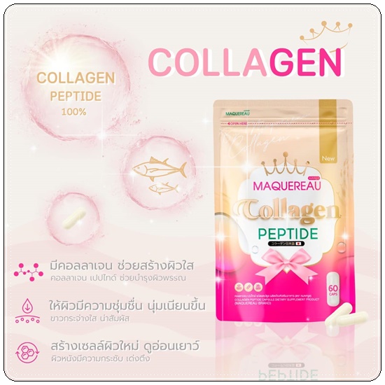 แมคครูล คอลลาเจน เปปไทด์ Maquereau Collagen Peptide แพคเกจใหม่