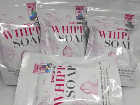 สบู่วิปโฟมหอยทาก สเนล ไวท์ วิป โซพ (Snail White Whipp Soap by Namu Life)