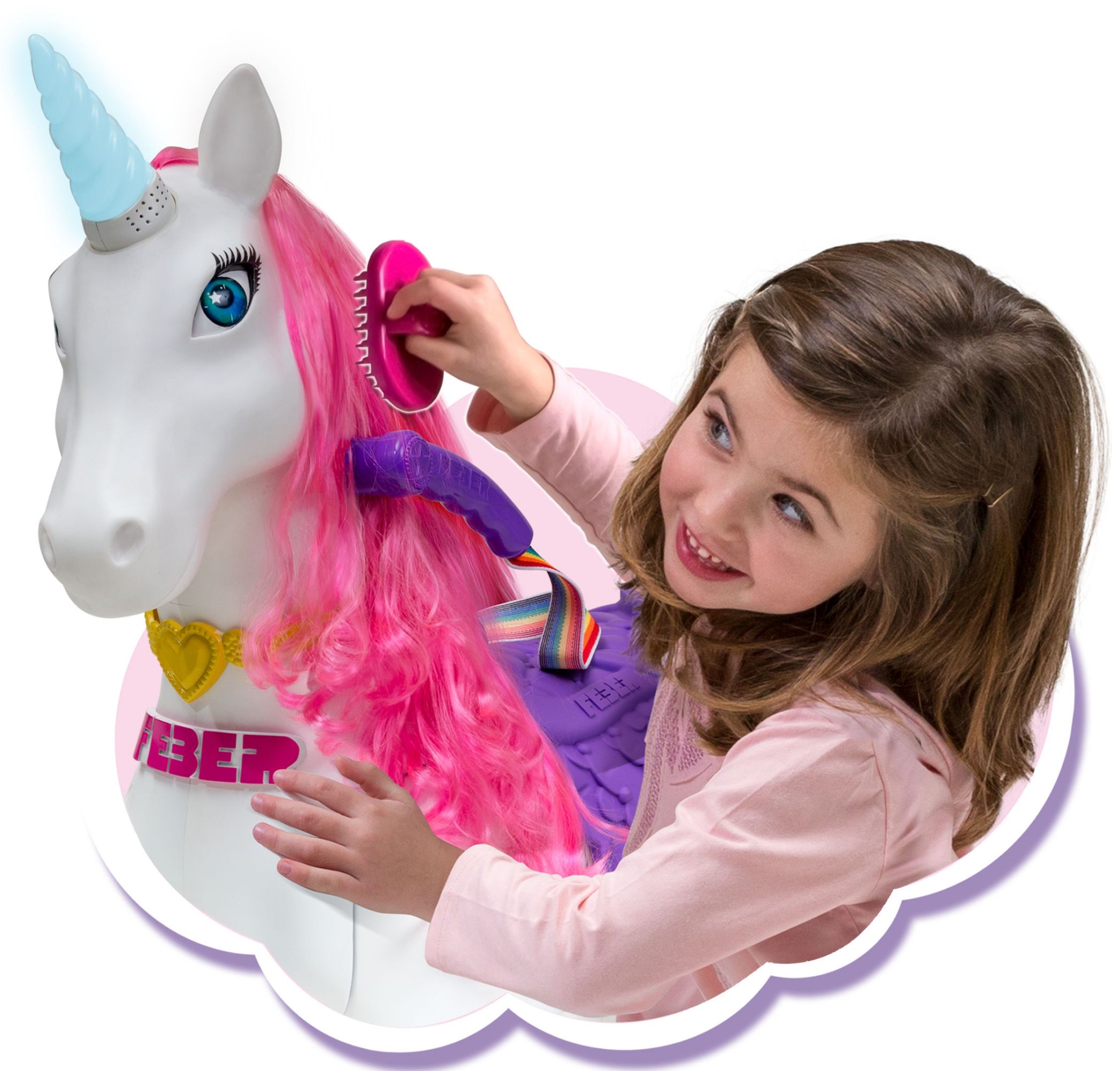 พร้อมส่งค่ะ ! ม้ายูนิคอร์นมีไฟและเสียงสมจริง Feber My Lovely Ride On Unicorn ราคา 13,000 บาท