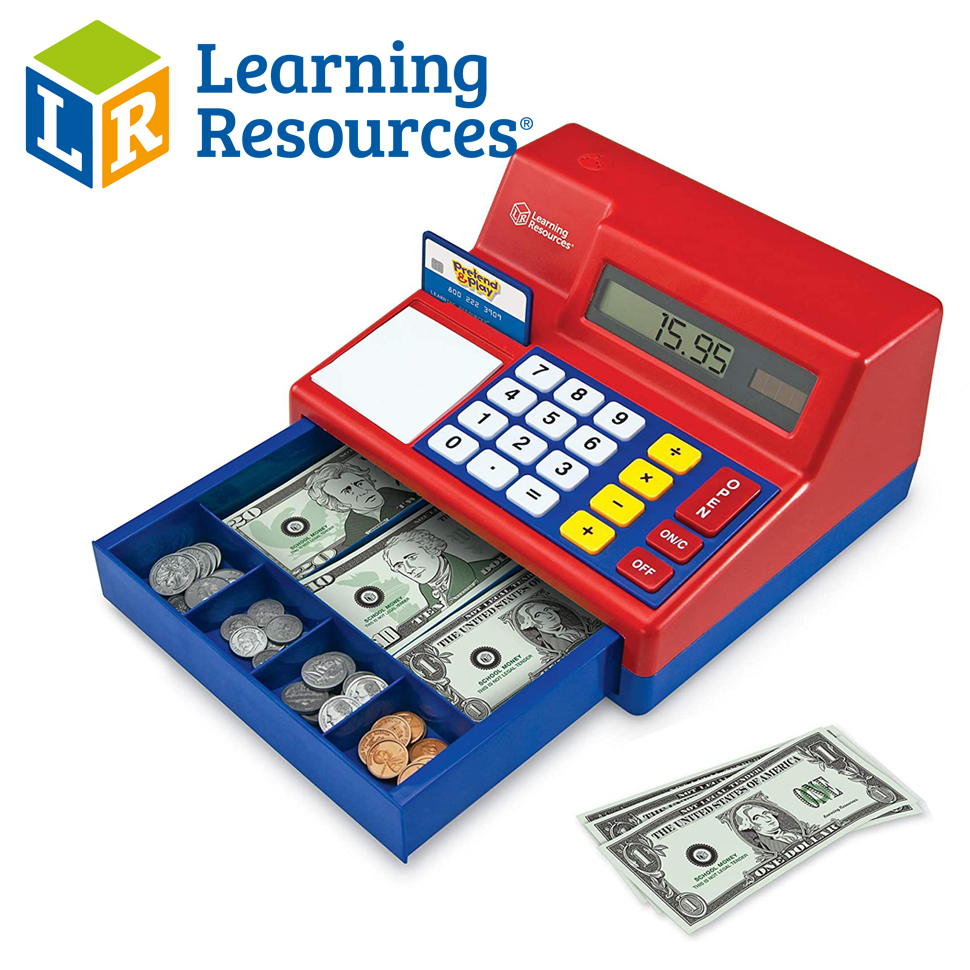 พร้อมส่งค่ะ แคชเชียร์เก็บเงินจำลองชุดใหญ่ Learning Resources Pretend & Play Cash Register, Regular ราคา 2290 บาท