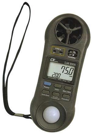 Lutron รุ่น LM-8000A เครื่องวัดความเร็วลม,อุณหภูมิและความชื้นสัมพัทธ์,Anemometer,humidity meter,light meter,thermometer(4-in-1)