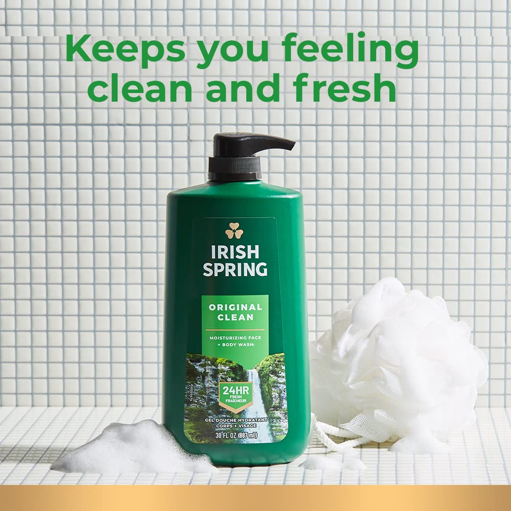 NEW สบู่เหลว🔥นำเข้า🇺🇸 Irish Spring Men's Body Wash Pump, Original Clean Body Wash for Men - สบู่เหลว กลิ่น Original Clean สำหรับผู้ชายหอมสดชื่น ราคา 650 บาท / ขวด - ราคา 1200 / แพค