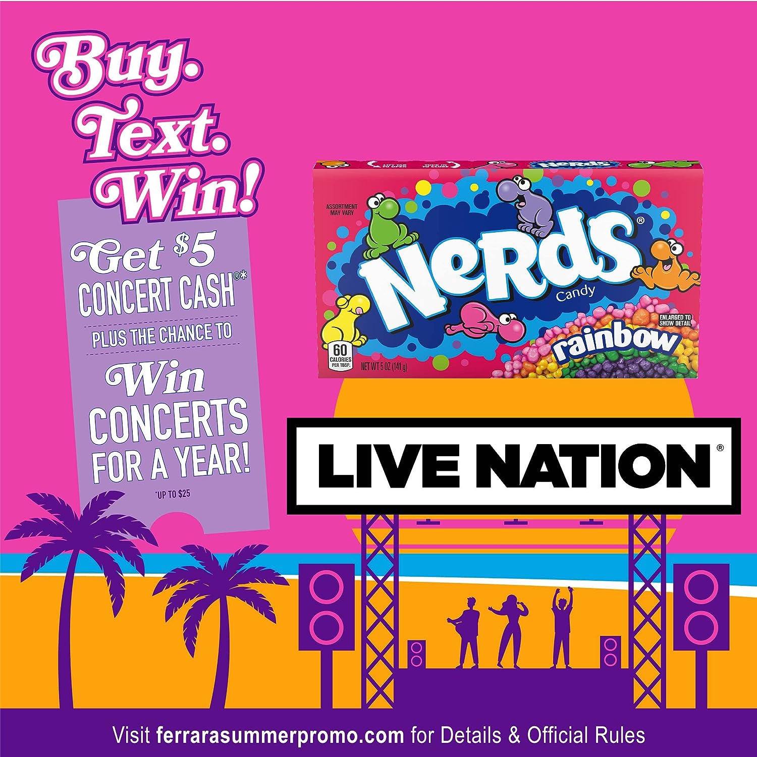 นำเข้าus Nerds Rainbow Theater Box Candy, 5 oz ราคา 199 บาท
