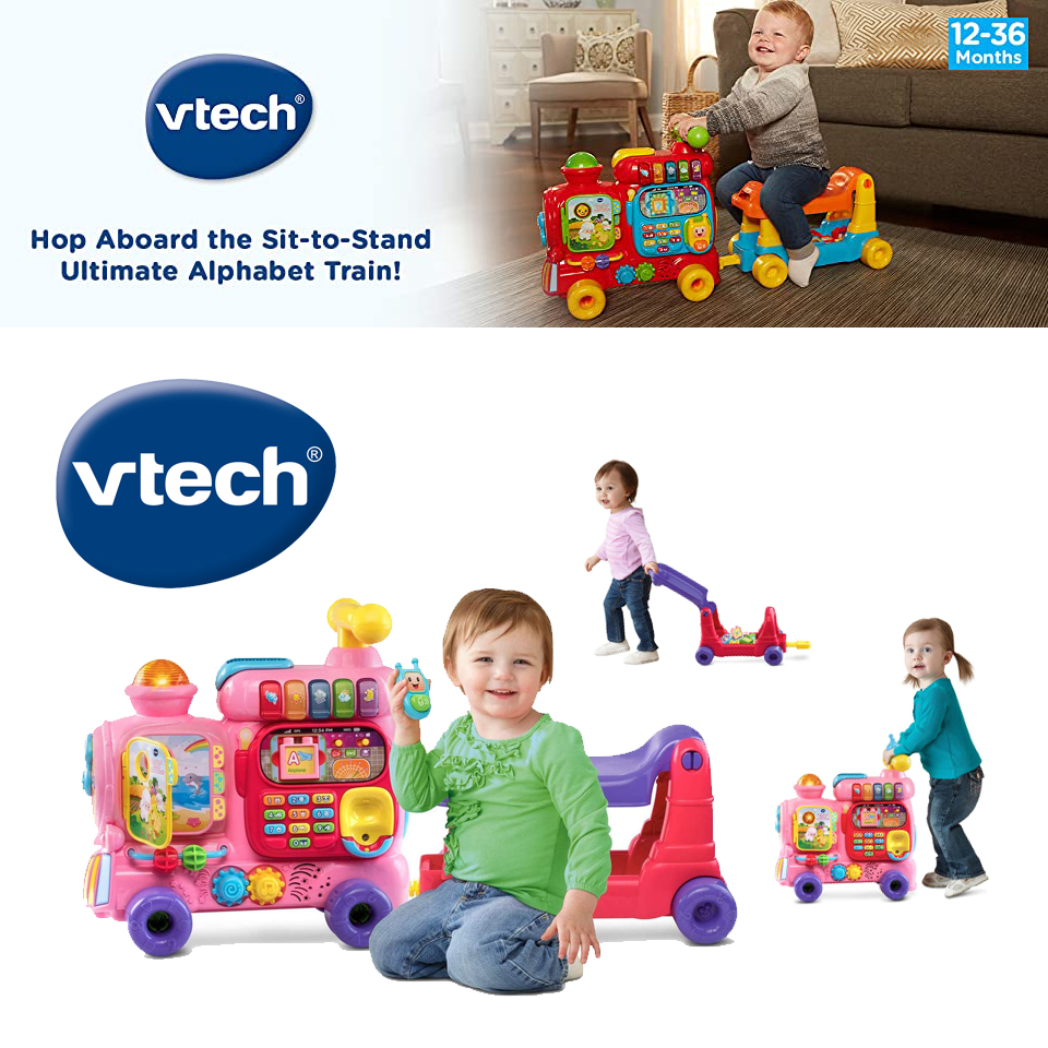 ของแท้🇺🇸 รถไฟวีเทคสีชมพู VTech Sit-to-Stand Ultimate Alphabet Train รุ่นใหม่ล่าสุดของแท้100% สินค้ายอดฮิตท๊อปรีวิว ❤️❤️❤️