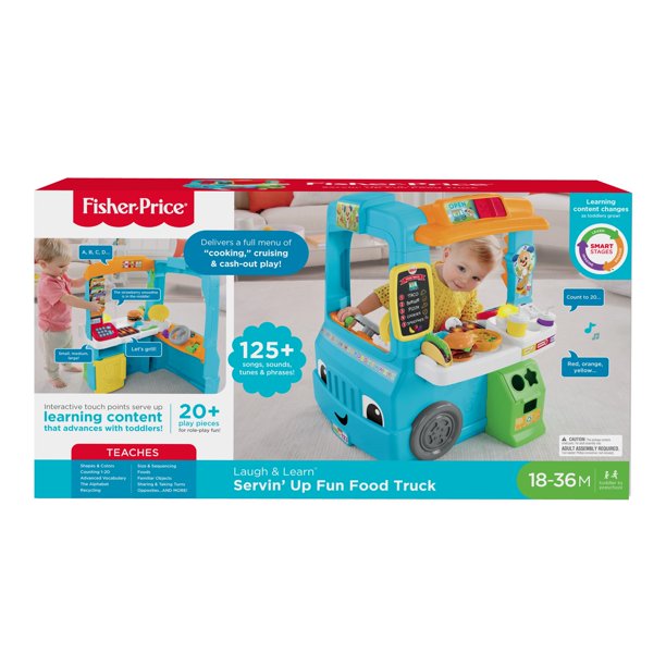 ใหม่ล่าสุด!! รถบรรทุกขายอาหารแสนสนุก Fisher-Price Laugh & Learn Servin' Up Fun Food Truck